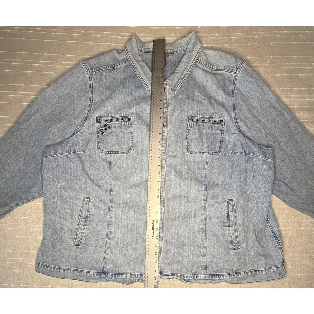 Catherines Liz & Me Denim Casual Jacket Plus Size 4X (30/ 32W) - Picture 5 of 6